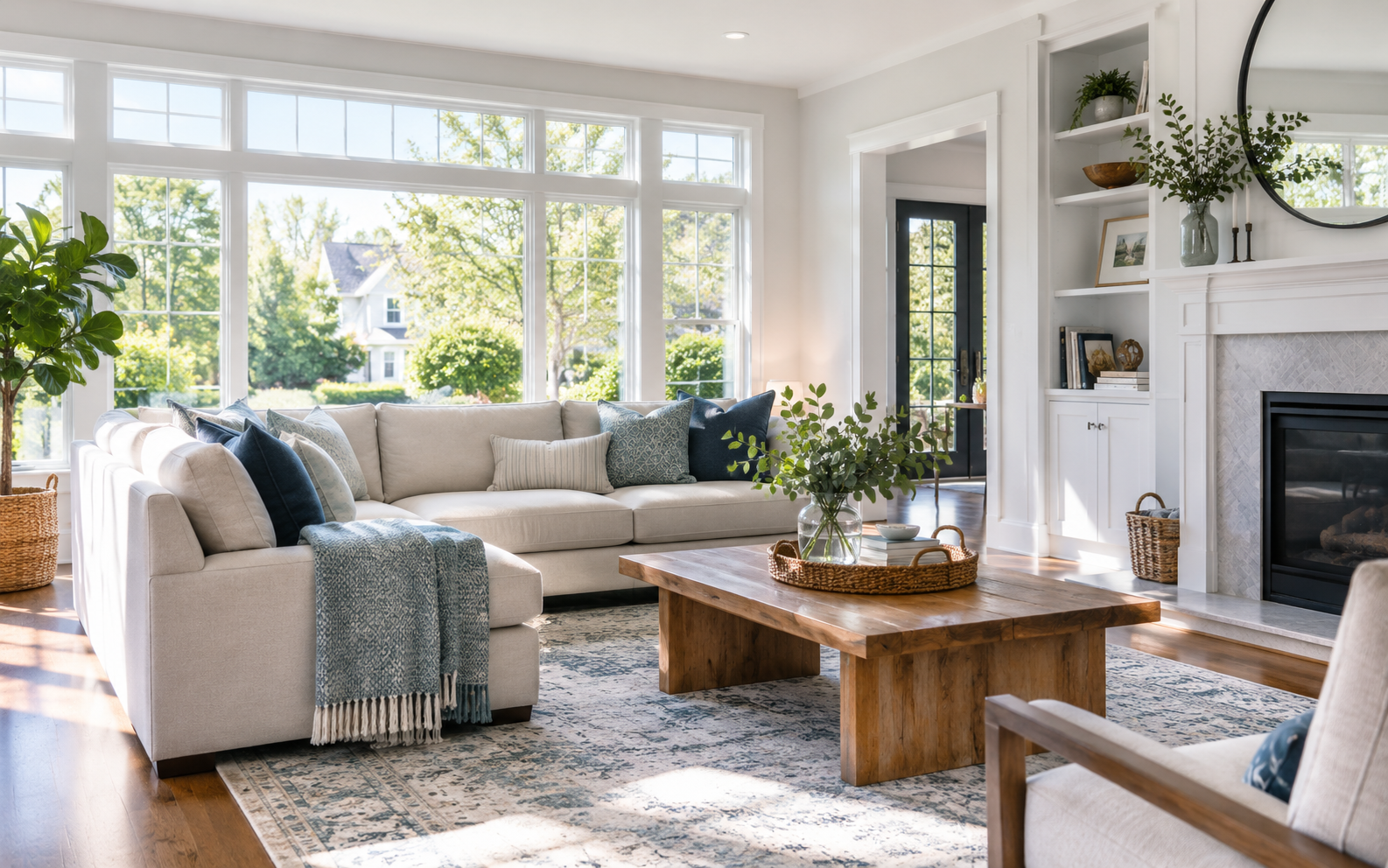 Bright and freshly cleaned living room